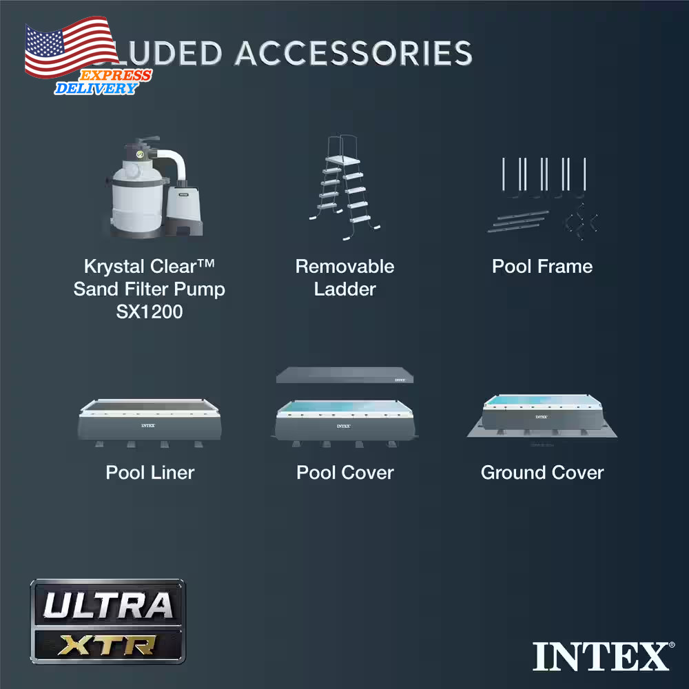 Ultra XTR 18 Ft. X 9 Ft. Rectangular 52" Deep Hard Sided above Ground Pool Set