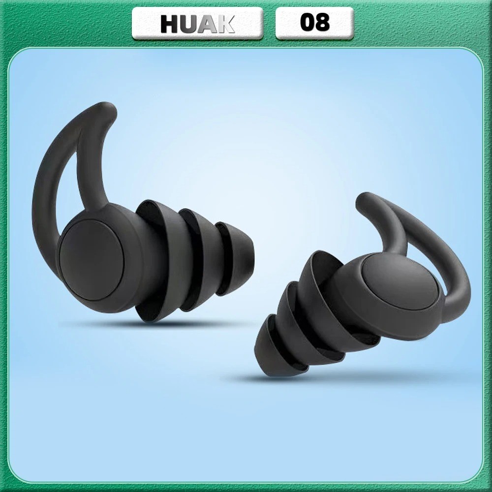 Silicone Ear Plug Waterproof For Sleeping 3 Layer Noise Cancelling Reusable Soft