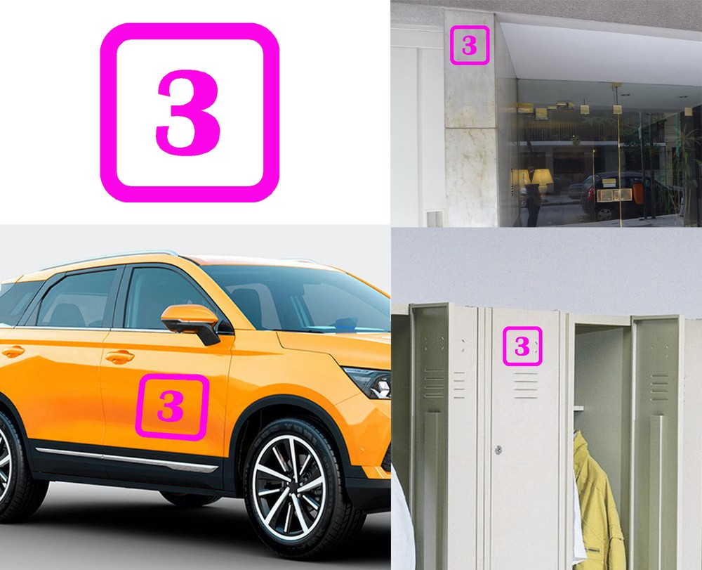 Number 3 Version Viiib , Sticker Vinyl