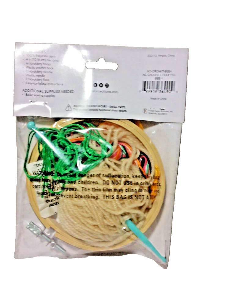 Needle Creations Crochet Hoop Kit “Bee & Flowers”