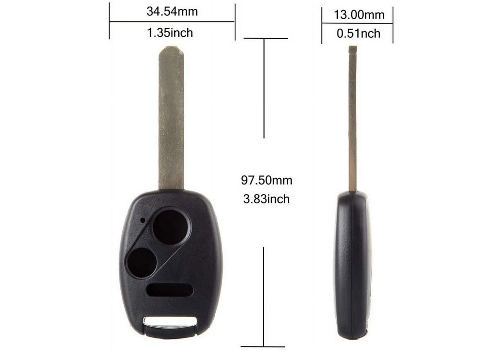 KEY CUT SERVICE + 4 Button Remote Key Shell Case For Honda 2003 - 2013 Models