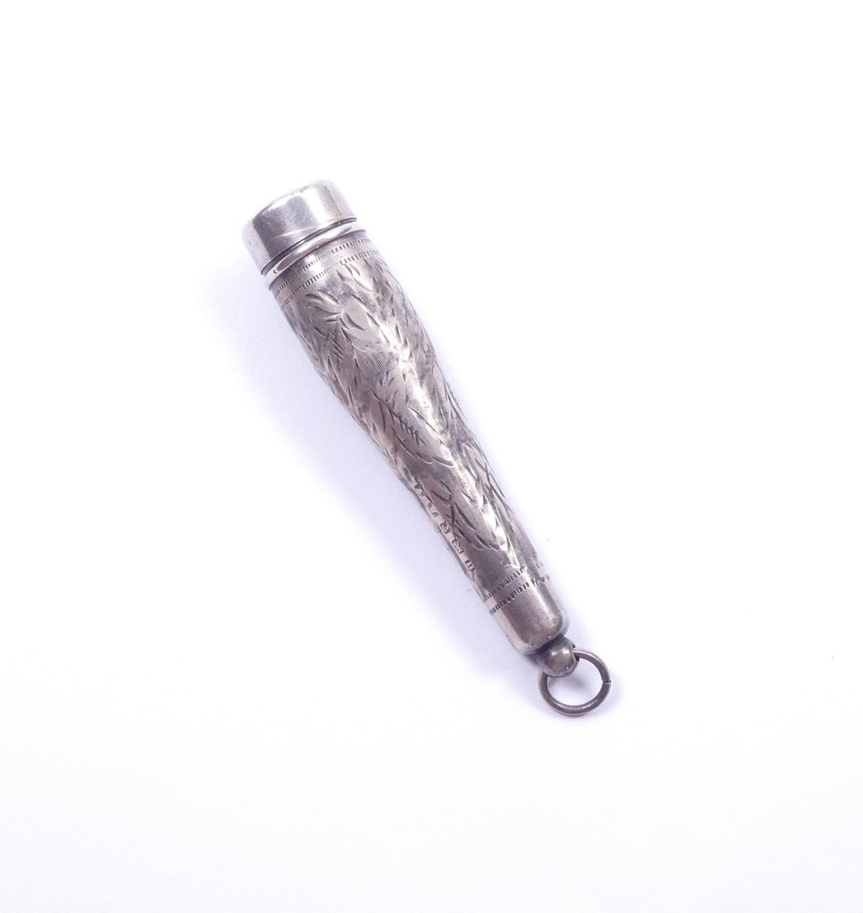 Antique Cheroot Cigarette Outer Case Sterling Silver Birmingham 1912 4.5g