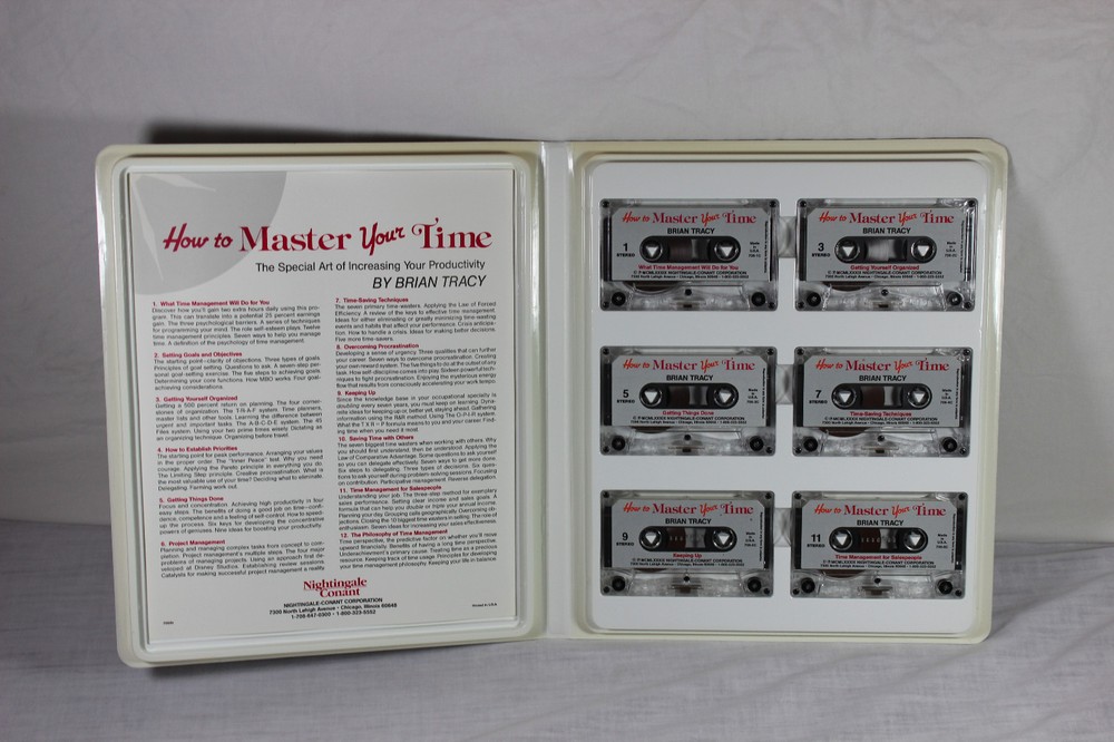 How to Master Your Time 6-Cassette Home Study Course ~ Brian Tracy