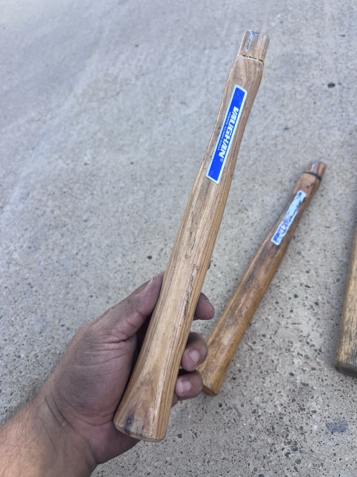 LOT of 4 Used Vaughan 12-14in Handles, Wood Turning, Repurposing, Crafting