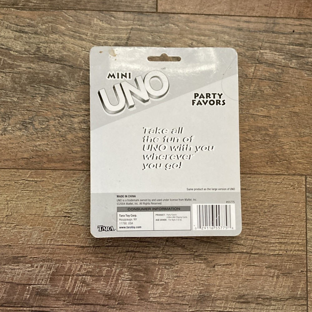 Mattel UNO Mini Party Card Game Set 2004, Complete Game