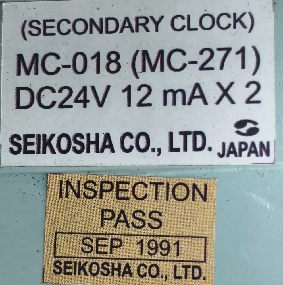 MC-018 Seikosha MC-271 Both Side Dialer Slave Clock Triangular Secondary Vintage