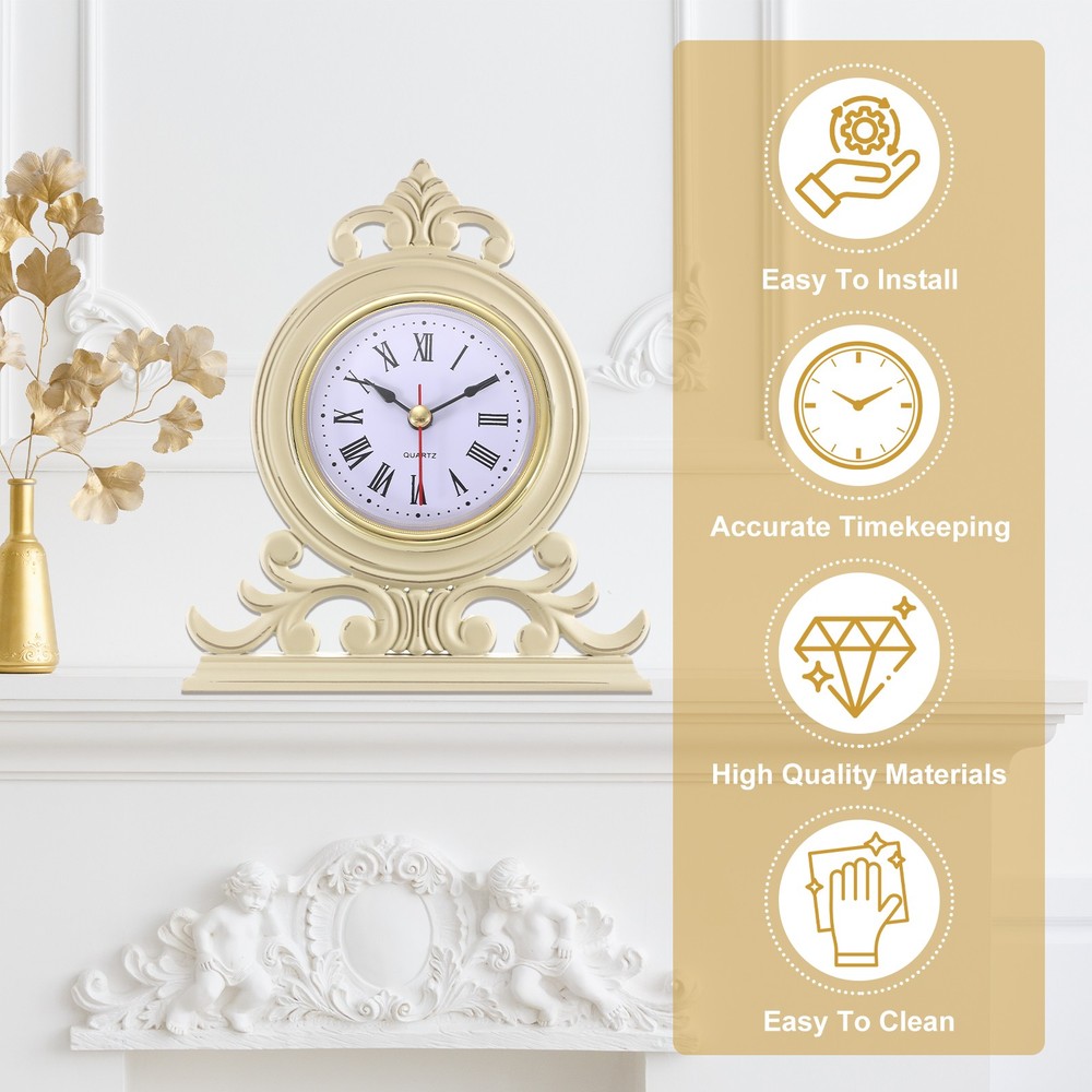 2.6"/65mm Classic Clock Movement, Silver (Roman Script)