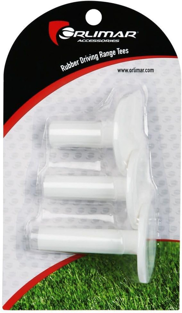Rubber Driving Range Golf Tees for Range Mats or Simulator (3 Pack Assorted Size