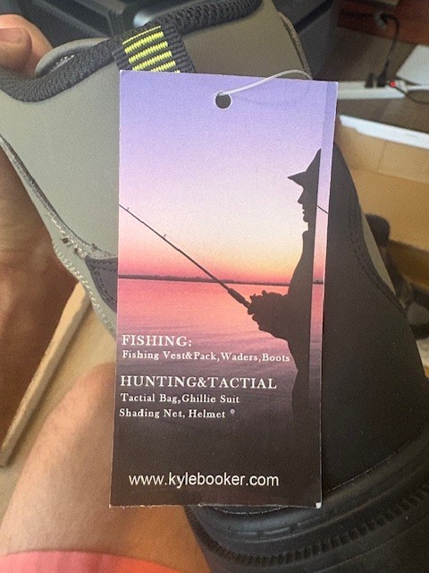 Wading Boots Fishing Shoes, w/ Rubber/Felt Sole, Fly Fishing, Size 11,Free Ship