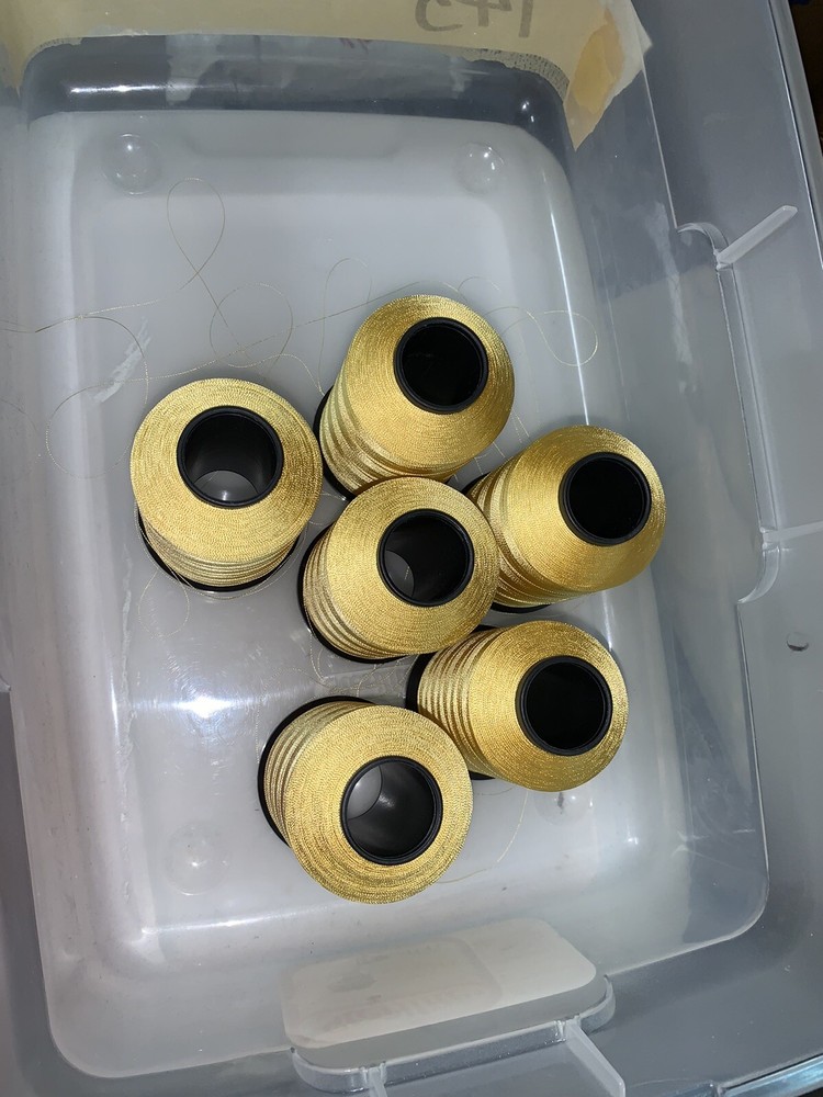 spools of embroidery  threads
