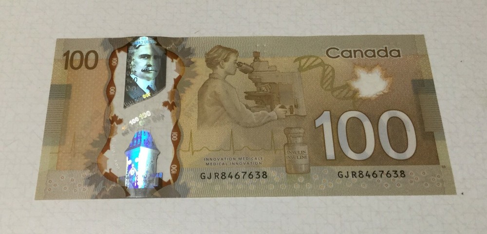 Canadian $100 Dollar Bill Bank Note 2011