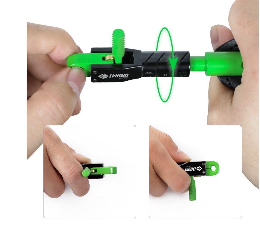 Adjustable Archery Wrist Release Aids Strap Compound Bow Trigger Caliper Hunting