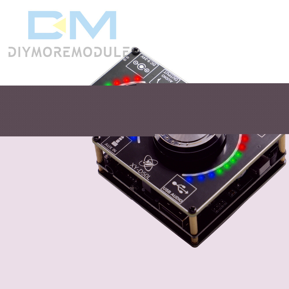 Bluetooth 5.1 D50L Stereo Digital Power Audio Amplifier Board+Light APP Control