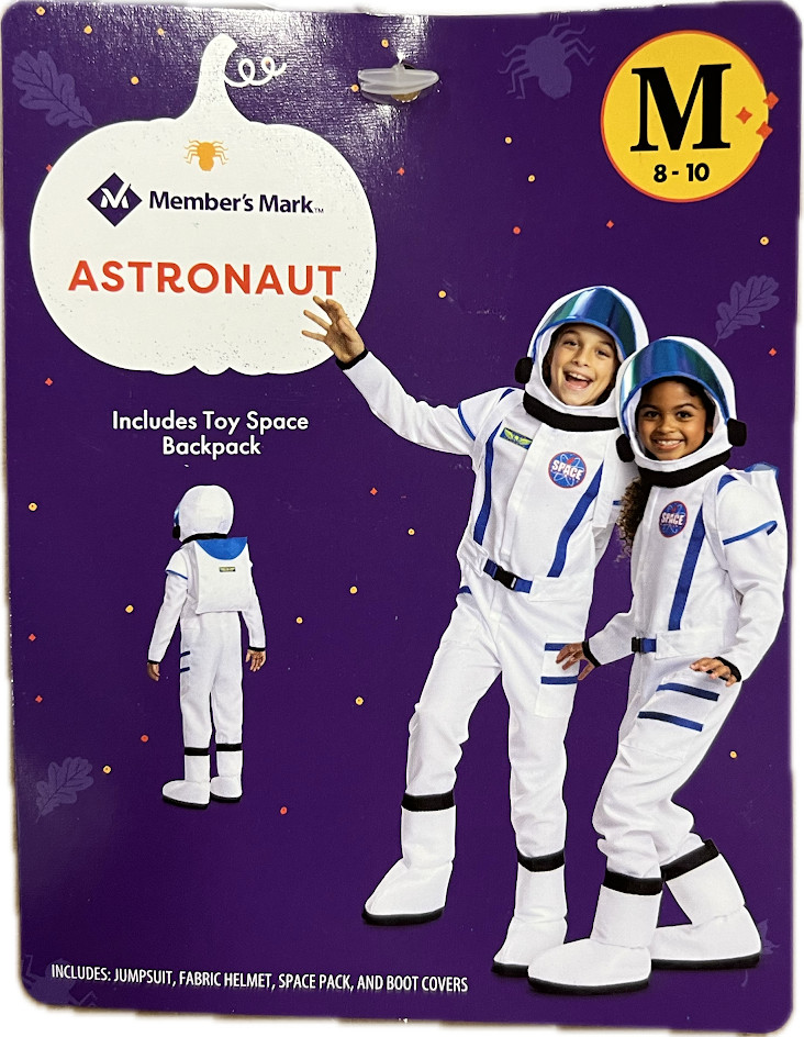 MEMBERS MARK ASTRONAUT CHILD COSTUME MEDIUM 8-10