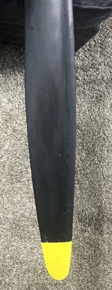 Seth Thomas Round Clock Mounted On A Piper Propeller.