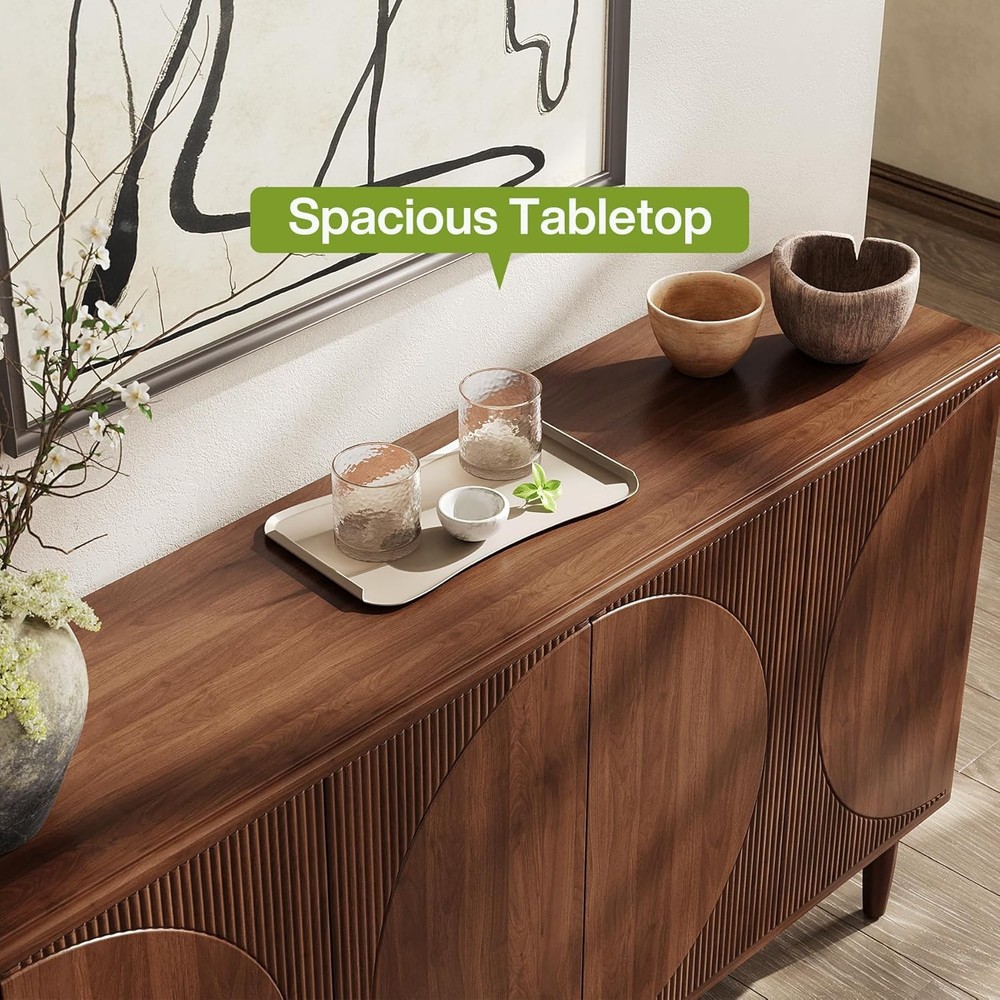 59-Inch Buffet Cabinet Sideboard with Storage, Modern Sideboard Buffet Table