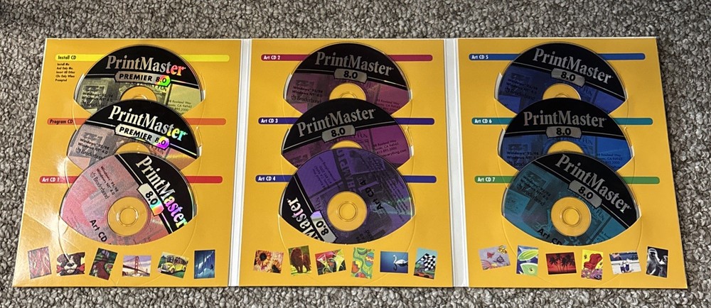 Vintage Print Master Premier 8.0 PC Software - WINDOWS 95 98
