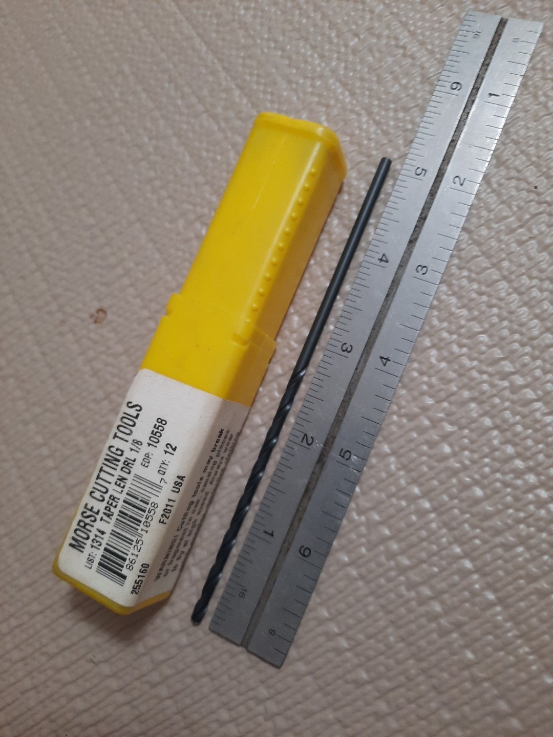 MORSE CUTTING TOOLS 1/8" TAPER LENGHT DRILL BIT EDP10558