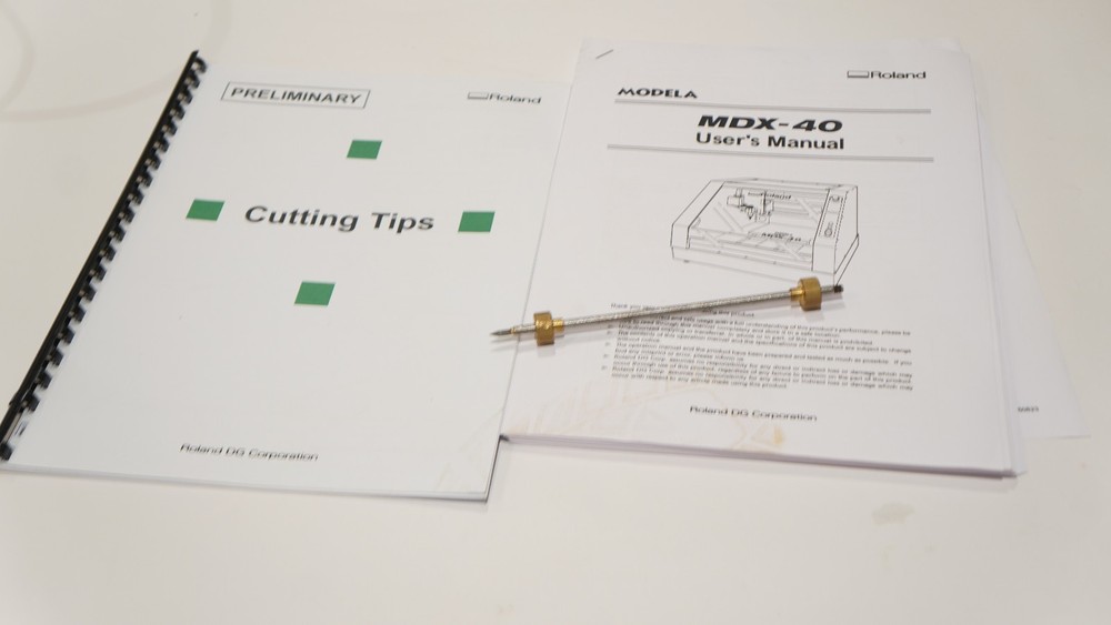 ROLAND MDX-40 USER MANUAL GUIDE PRINTED A4 PAPER