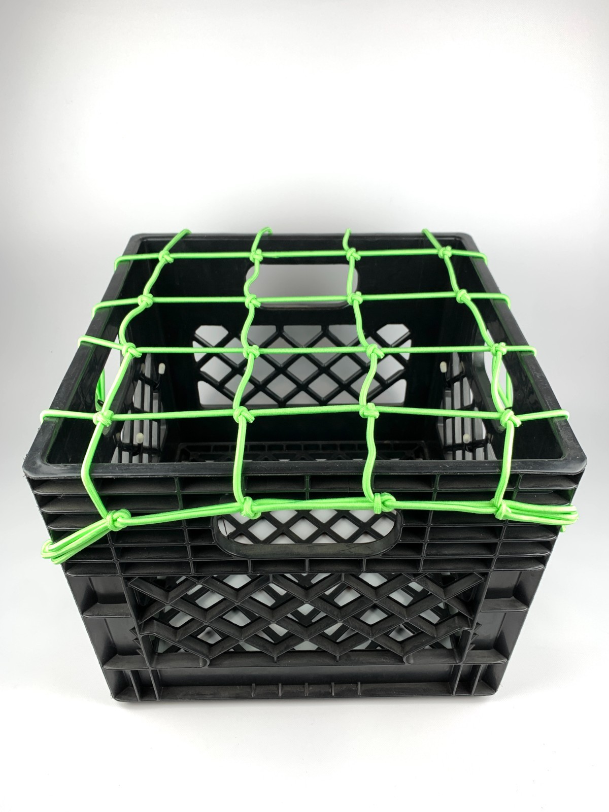 VTG Bike Cargo Net Dayglo Green Purple Stretch Basket Cover Topcraft 15x15" NOS