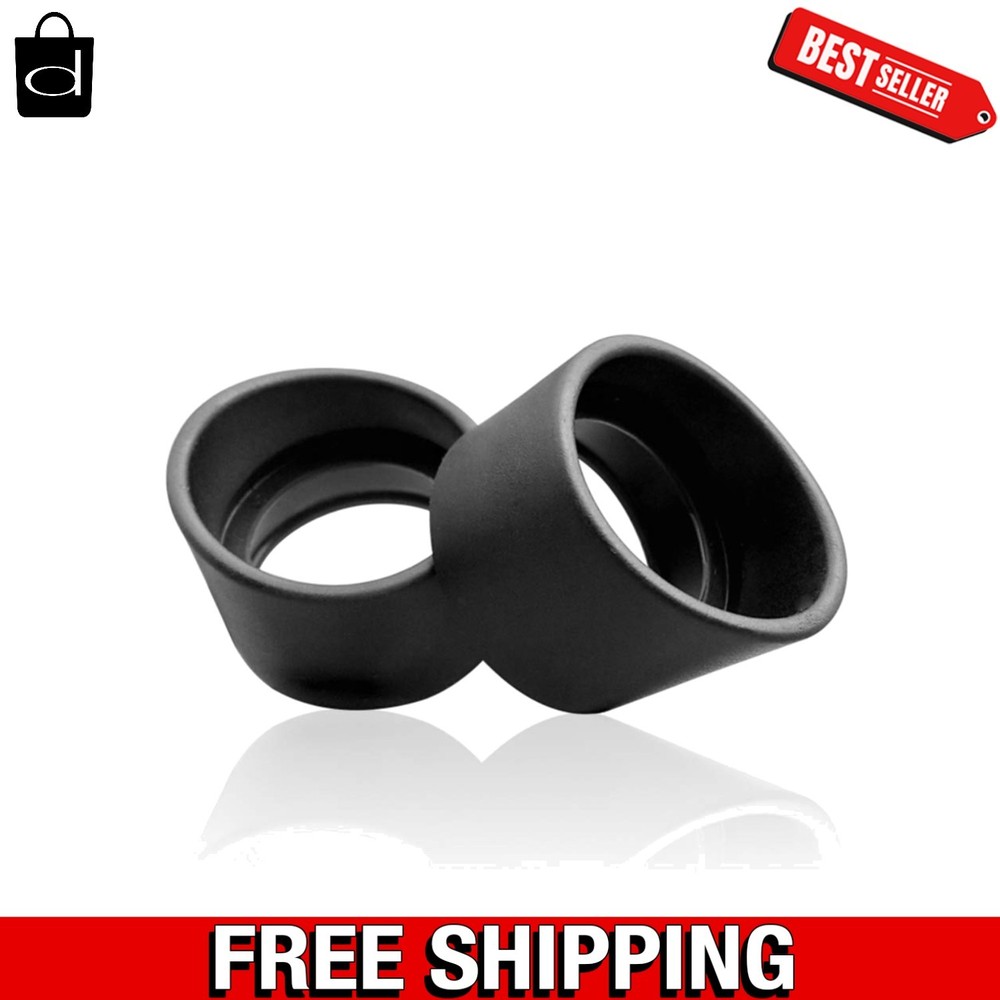 Comfortable 2PC Eyepiece Rubber Cups for Microscopes & Telescopes - 32-35mm