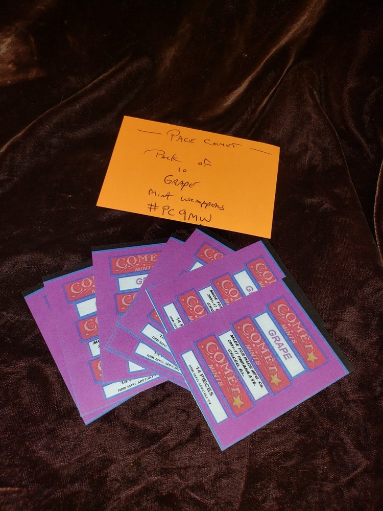 REPRO PACE COMET MINT WRAPPERS "GRAPE" 10 PACK #PC9 GRAPE