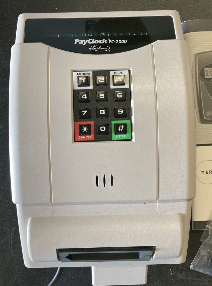 USED LATHEM PAY CLOCK TIME CLOCK PC2000 PC-2000 FREE SHIPPING