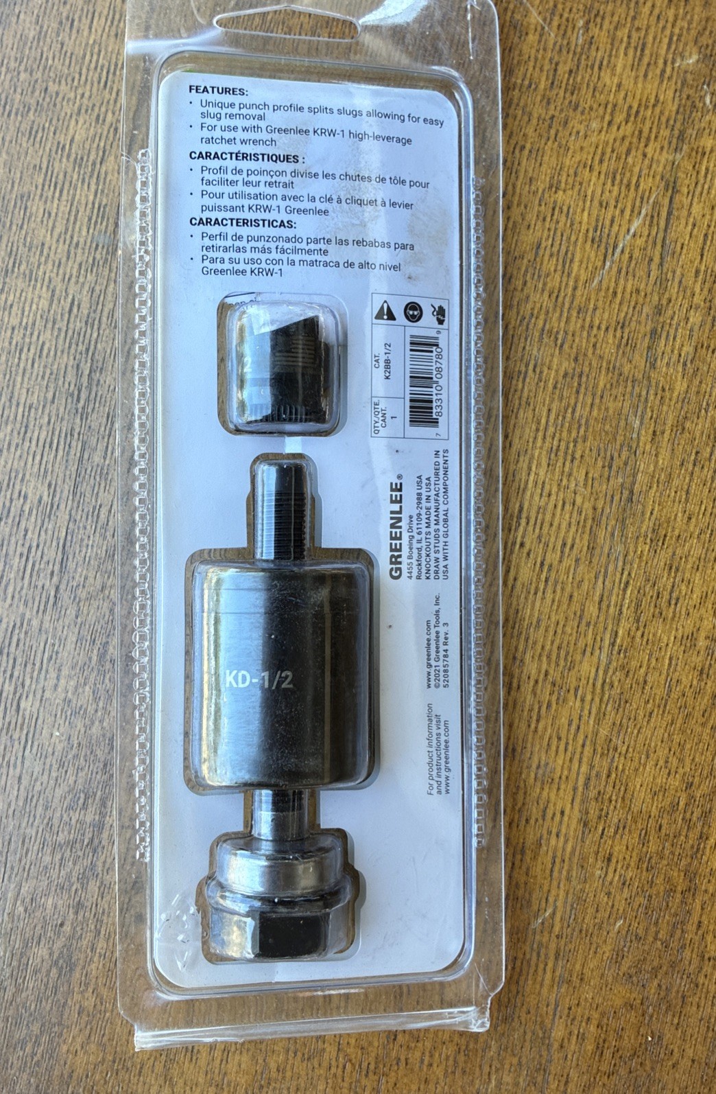 Greenlee Slugbuster Knockout Ser - 1/2” Conduit (K2BB-1/2)