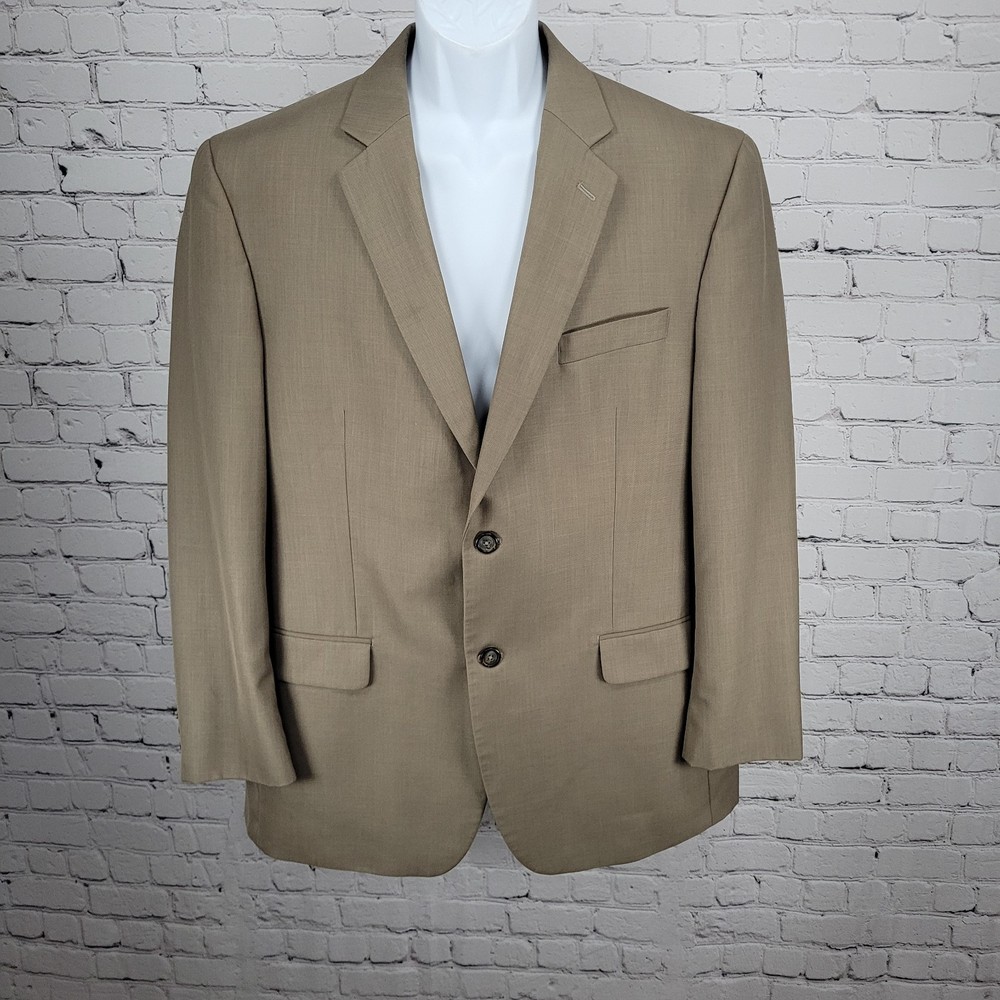 Izod Brown 2 Button Single Vented Notch Blazer Sport Coat 43R