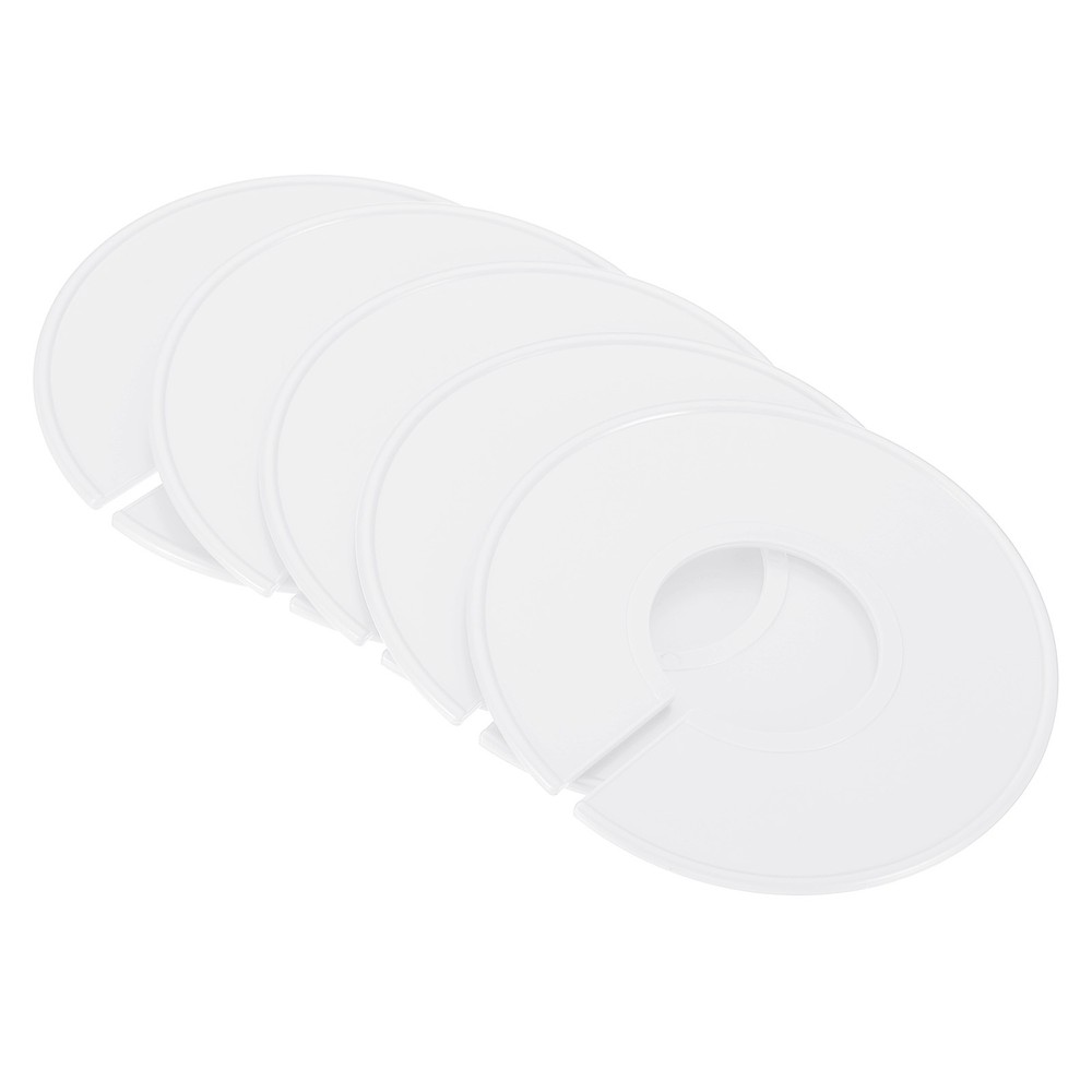 Clothes dividers, 6 pcs labels round sorting separator for wardrobe, white