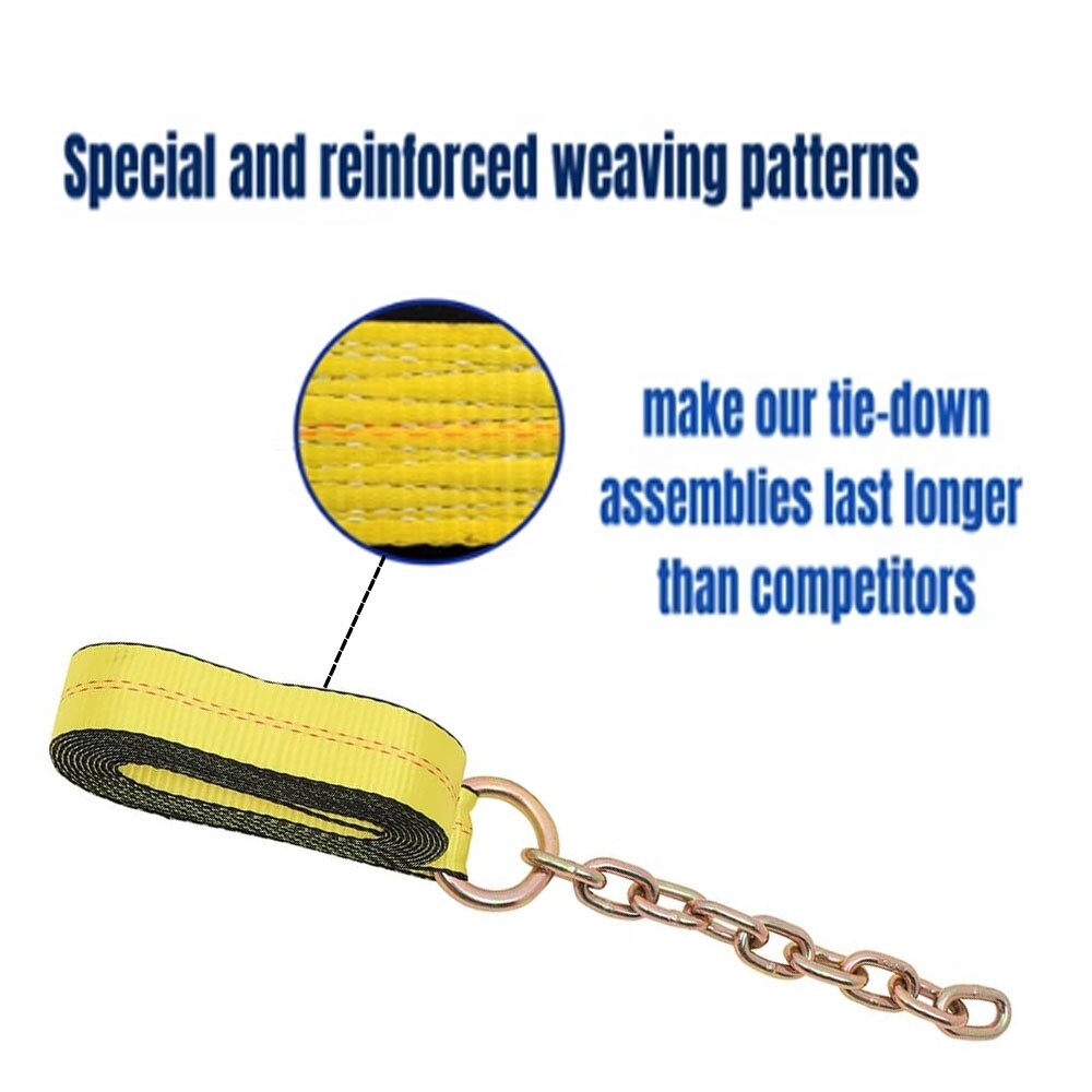 8 Point Roll Back Tie Down System Ratchet Tow Truck Straps