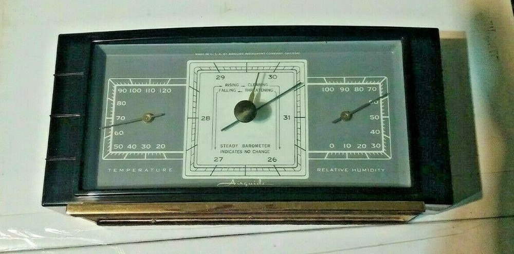 Vintage Airguide Thermometer, Barometer & Hydrometer great condition