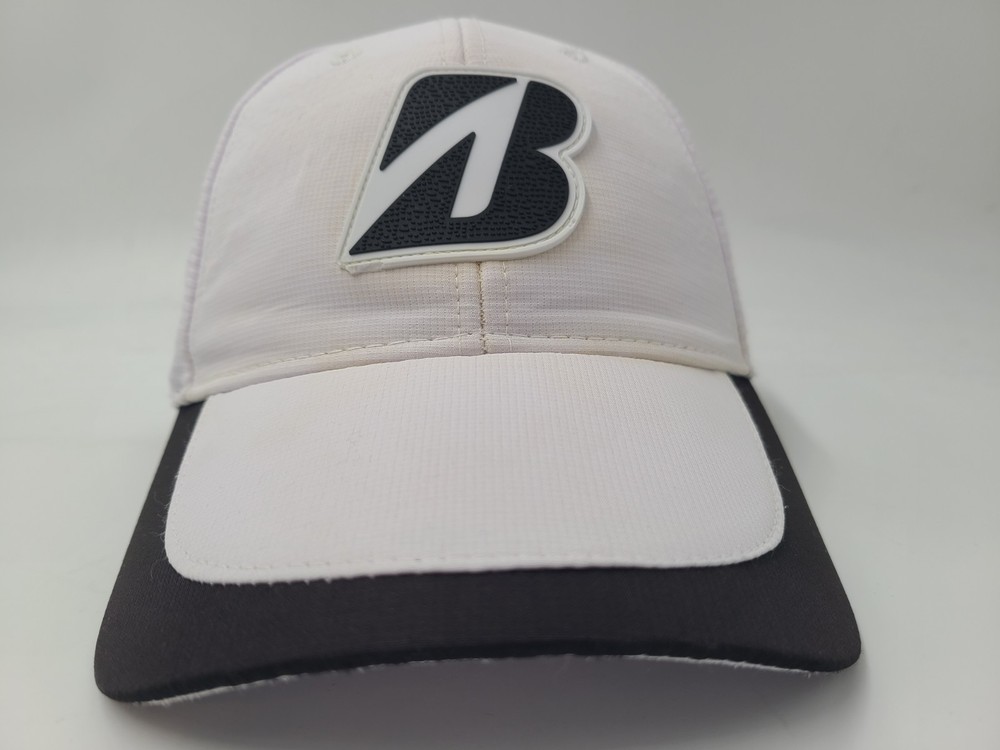 Bridgestone Golf Strapback Adjustable Hat Cap Polyester Men Women White Black