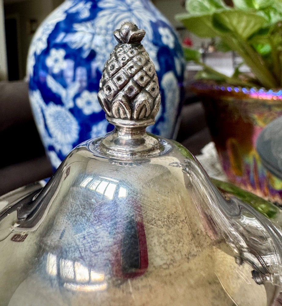 VTG Silver Plated Ornate Pitcher with hinged lid