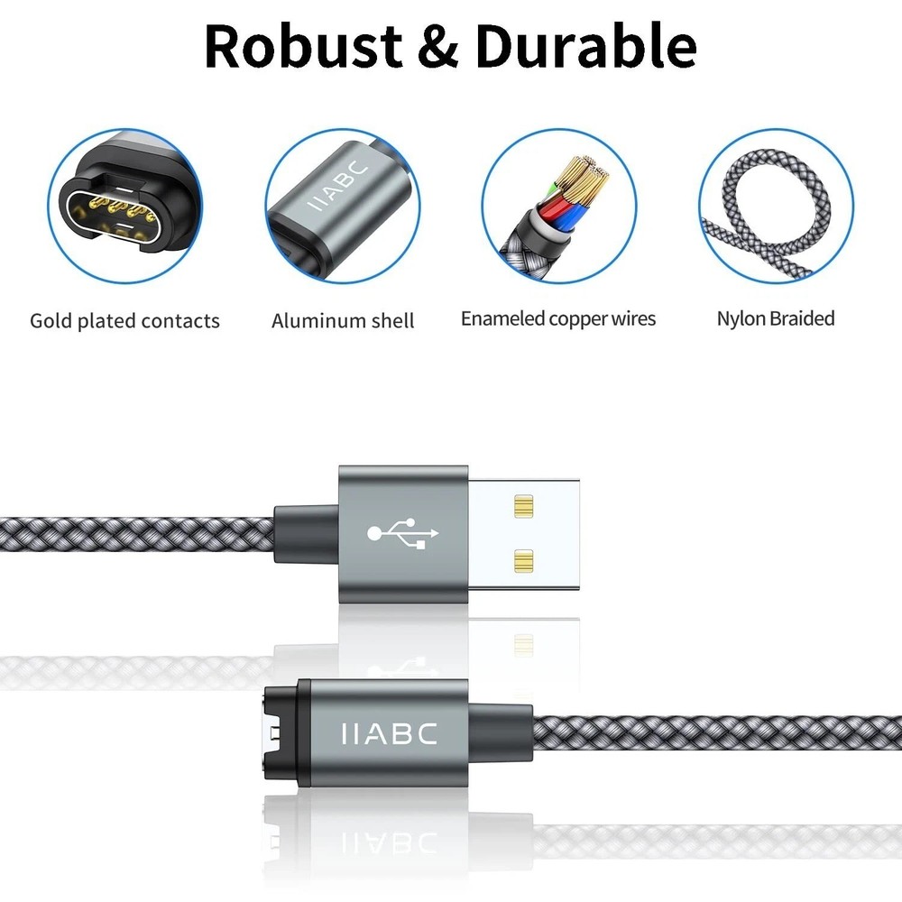 Compatible for Garmin Watch Charger Cable 1 or 2 Pack