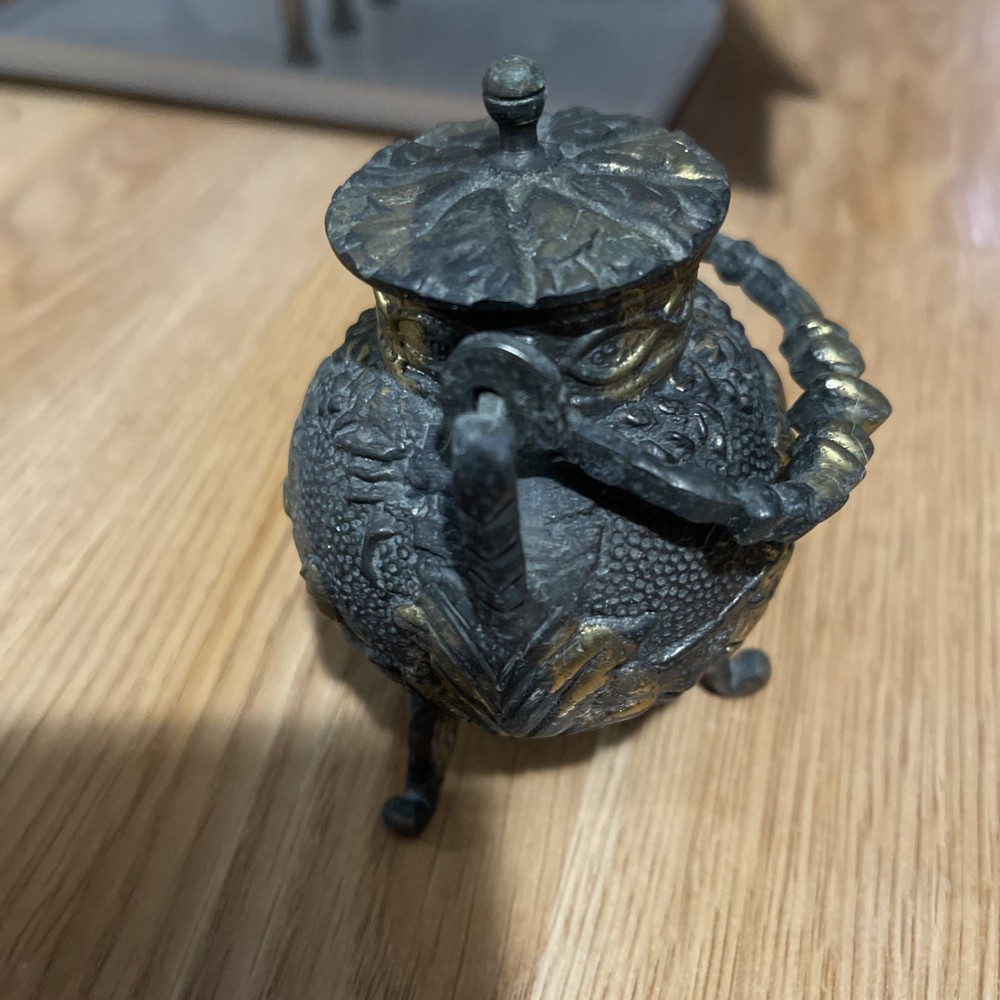 Antique Orientalist Brass Incense Burner