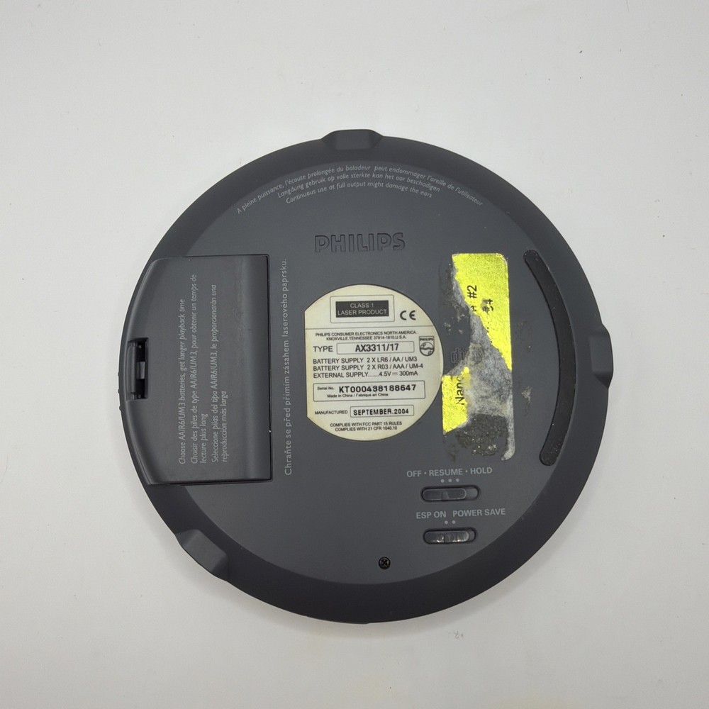 Philips Jogproof Portable CD Player AX3311, 45 Second ESP - Tested