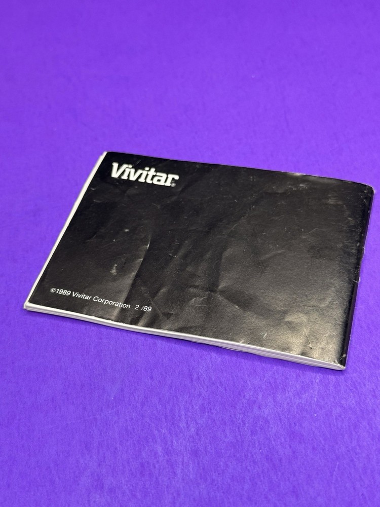 Vivitar Macroflash 5000 Booklet Instructions 1989