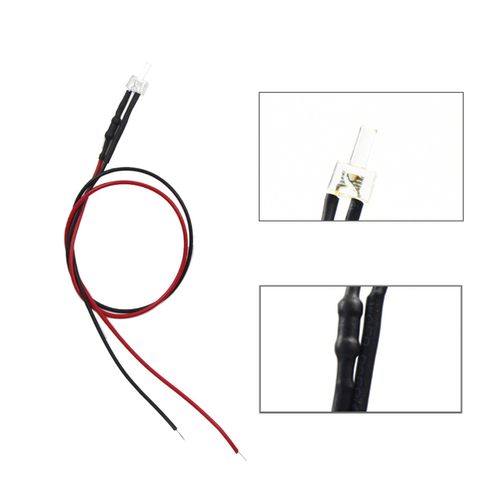 20pcs Pre-wired Resistor 26awg 20cm Wire Bright White 2mm LED Lamp Light 12V