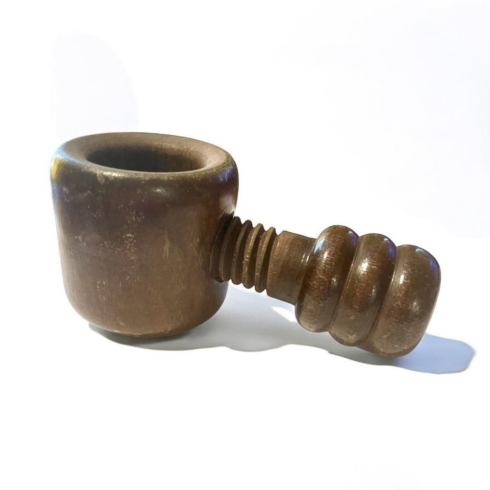 Wooden Mallet-Style Nutcracker Rustic Hand-Carved Design Adjustable