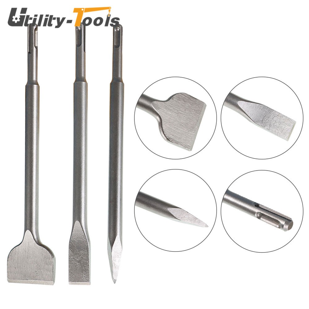 6 Pcs SDS Plus Chisel Set Concrete Drill Bits Set Rotary Hammer Bits