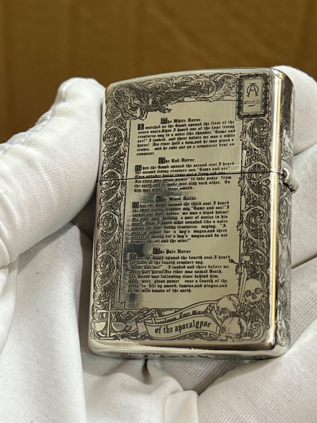 Zippo Lighter HORSEMEN OF THE APOCALYPSE SILVER + New Box