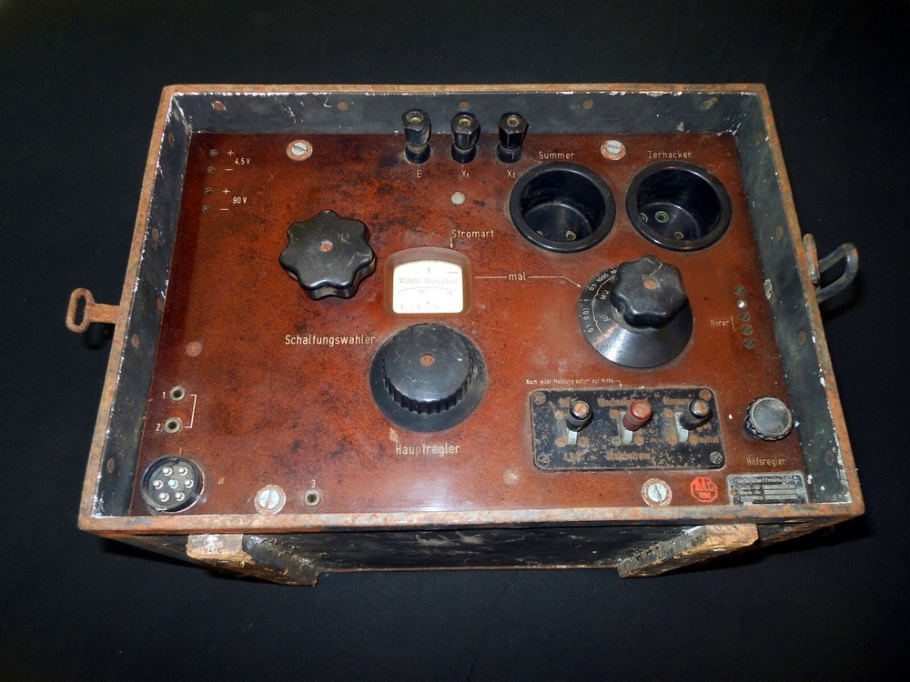 WW2 German Luftwaffe Messbrücke Ohmmeter - COMMUNICATION LINE TESTING UNIT