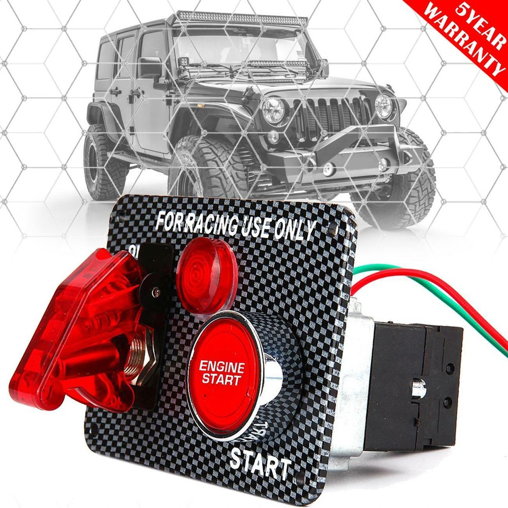 Universal Vehicle 12V Ignition Switch Panel Engine Start Push Button LED Toggle