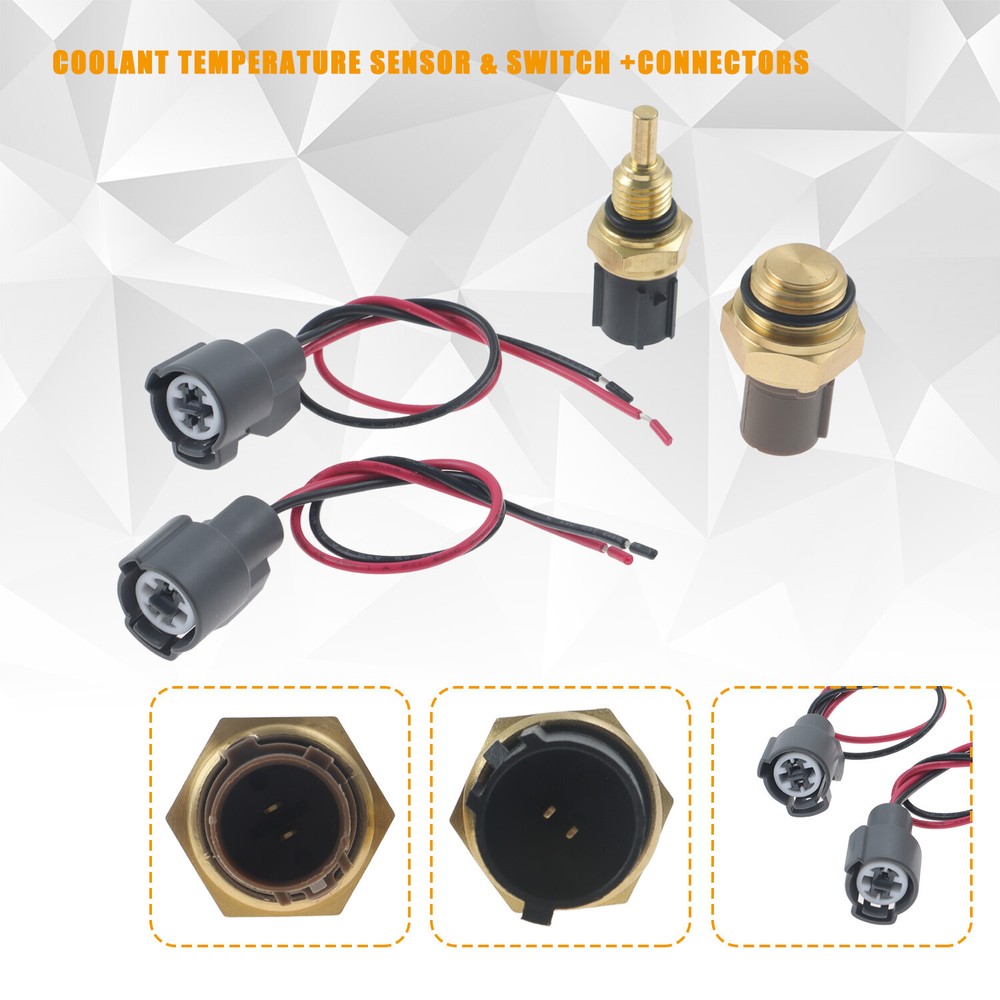 Coolant Fan Switch & Coolant Temperature Sensor + Connectors for 94-01 Integra