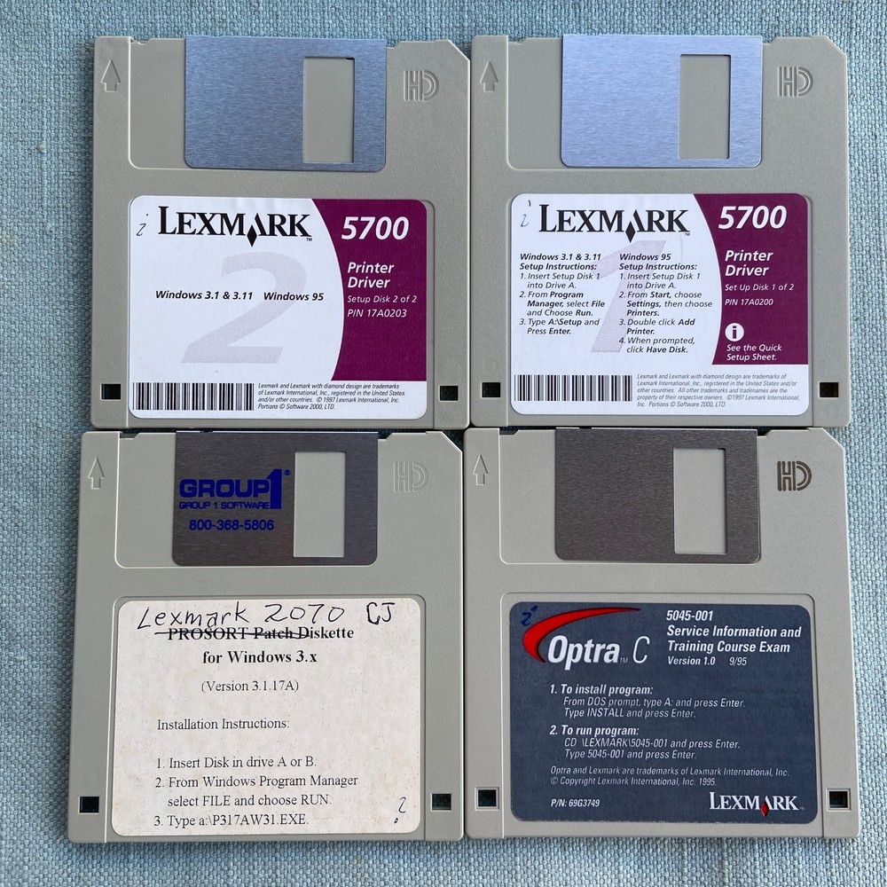 Computer Software Drivers Printer Epson Lexmark HP ScanJet IIe 5700 Stylus 1500