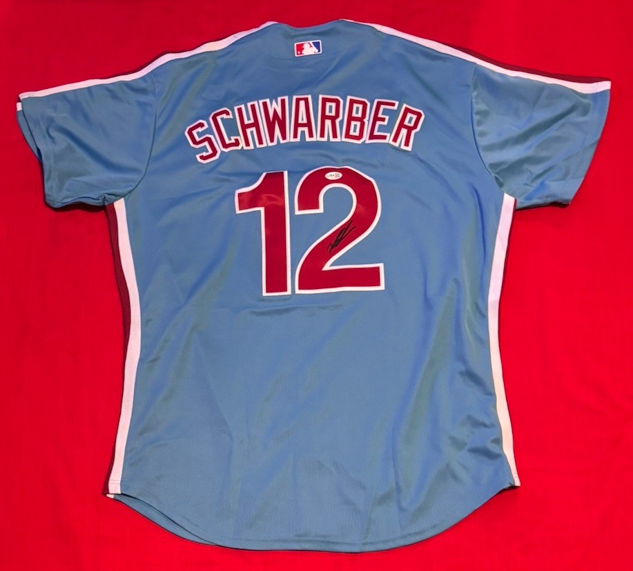 Kyle Schwarber Philles MLB Baseball Autographed Signed Custom Jersey JSA