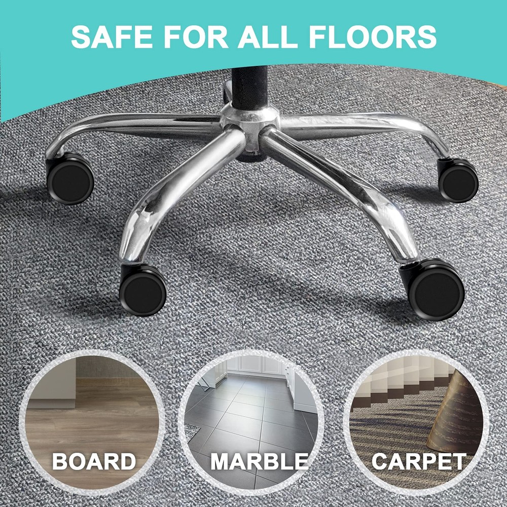 Replacement Office Chair Wheels, Caster Desk Rolling black