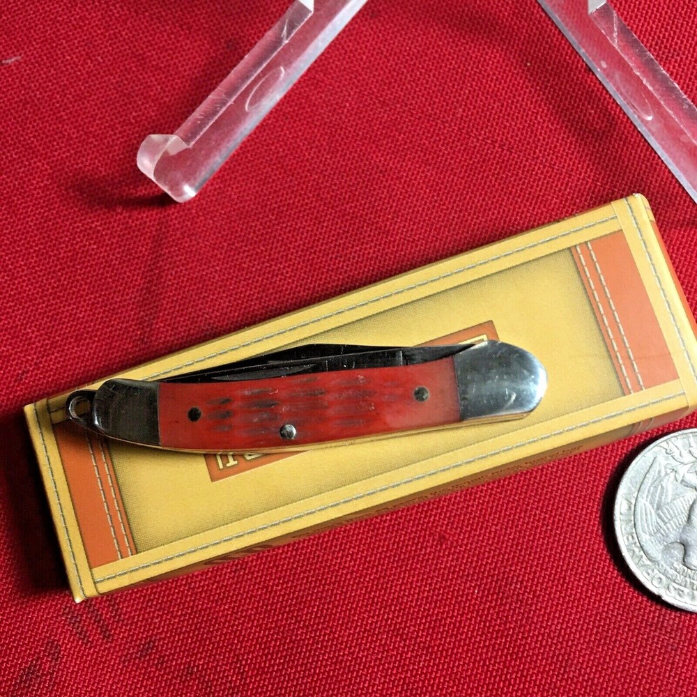 ROUGH RIDER RED BONE TINY MINIATURE COPPERHEAD SMALL KNIFE RYDER 293 TR