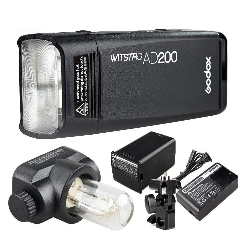 US Godox AD200 Strobe Flash 200W with Bare Bulb Outdoor Speedlite Pocket Flash